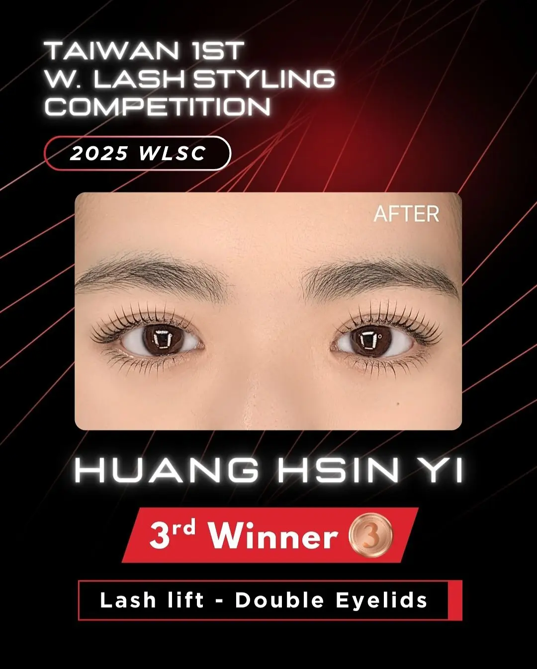 Lash Lift · Double eyelid, Third place: winning work by HUANG HSIN YI
