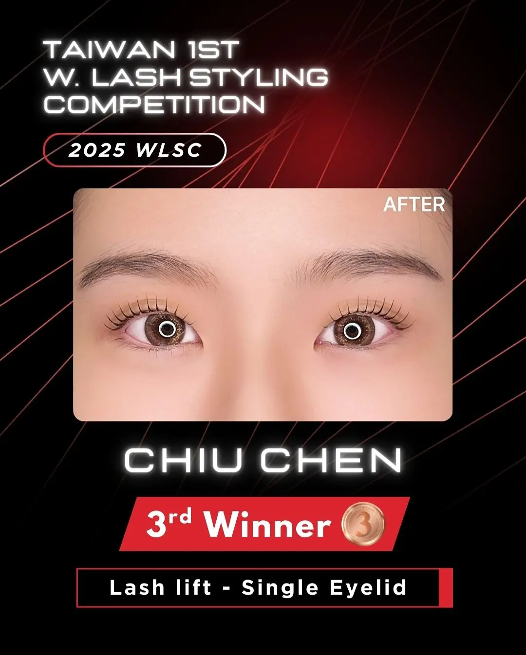 Lash Lift · Single eyelid, Third place: winning work by CHIU CHEN